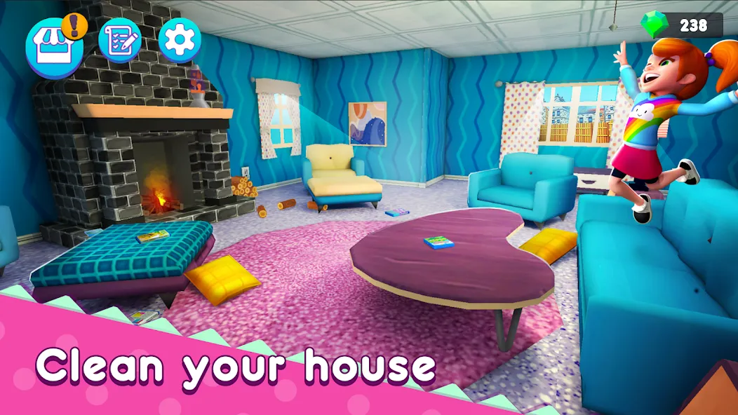 Скачать взлом Mother Simulator: Family life [MOD: безлимитные деньги и всё открыто] — скриншот 5