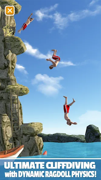 Flip Diving [MOD: безлимитные деньги и все персонажи] (Бесплатно / APK) — скриншот 1
