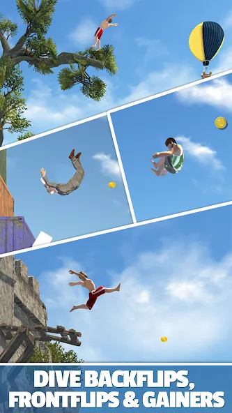 Flip Diving [MOD: безлимитные деньги и все персонажи] (Бесплатно / APK) — скриншот 2