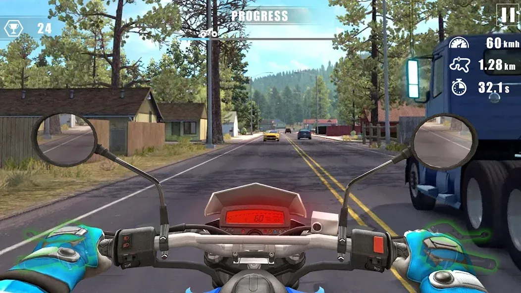 Скачать Moto Bike Race : Driving Car [MOD: безлимитные деньги и топливо] — скриншот 1