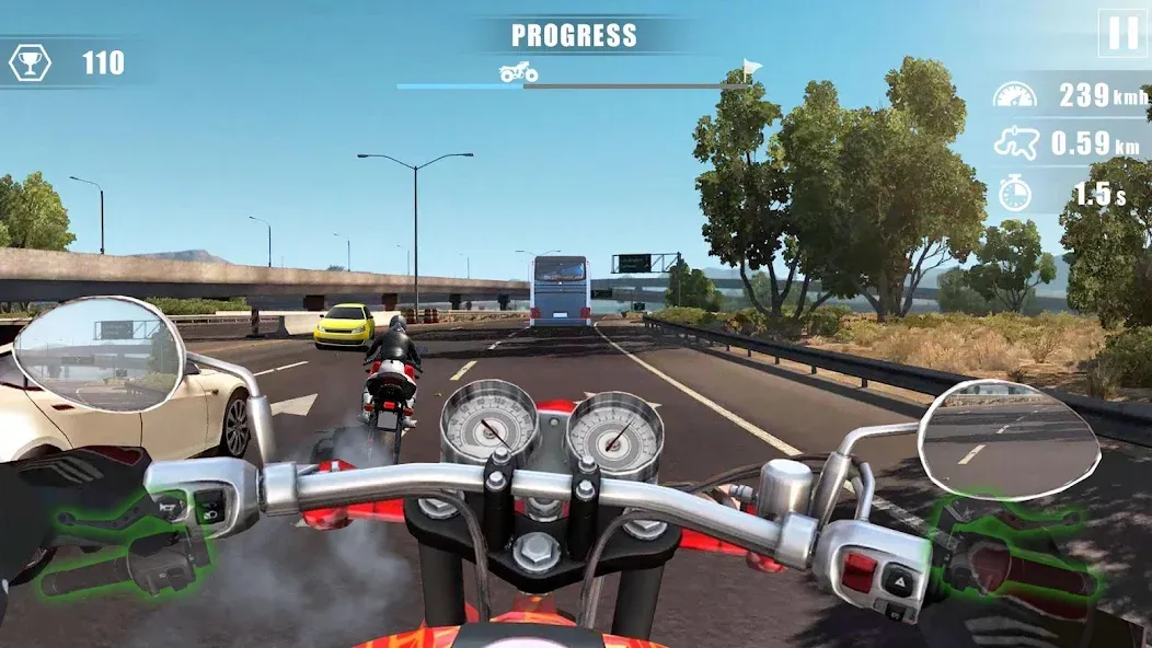 Скачать Moto Bike Race : Driving Car [MOD: безлимитные деньги и топливо] — скриншот 3