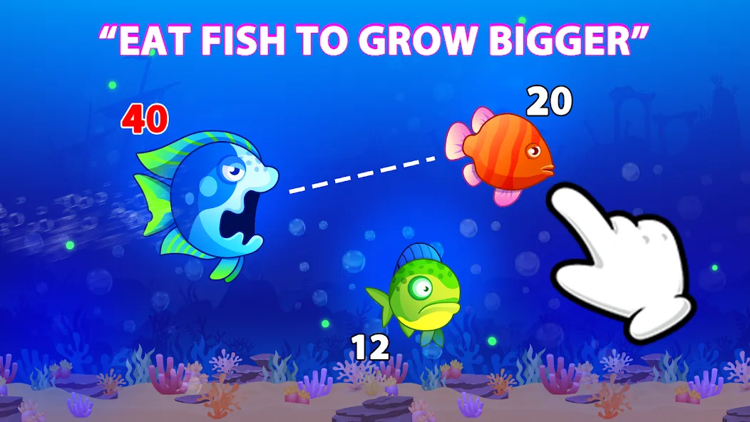 Eat Fish.IO : Fish Battle [MOD: без рекламы и много рыб] последняя версия — скриншот 1