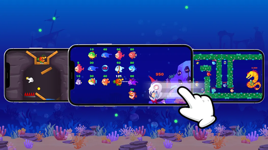 Eat Fish.IO : Fish Battle [MOD: без рекламы и много рыб] последняя версия — скриншот 3
