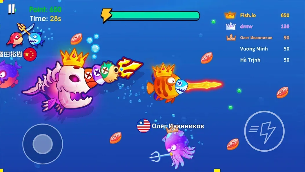 Sword Shark.io - Hungry Shark [MOD: много денег и алмазов] (Бесплатно / APK) — скриншот 2