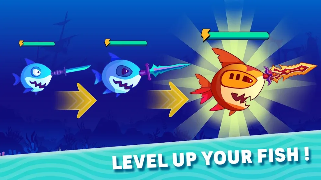 Sword Shark.io - Hungry Shark [MOD: много денег и алмазов] (Бесплатно / APK) — скриншот 3