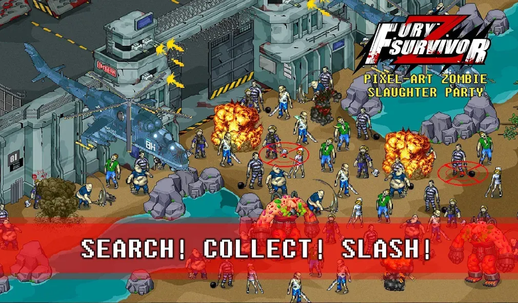 Fury Survivor: Pixel Z [MOD: безлимитные ресурсы и бессмертие] на Андроид — скриншот 2