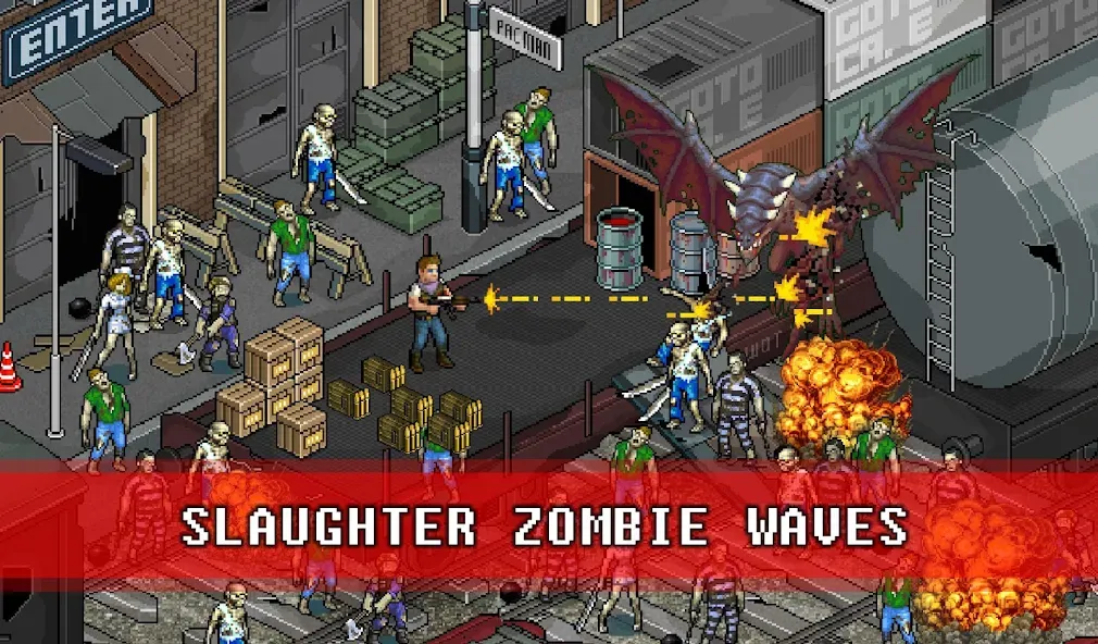 Fury Survivor: Pixel Z [MOD: безлимитные ресурсы и бессмертие] на Андроид — скриншот 4