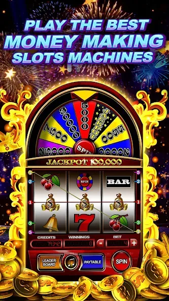 Money Wheel Slot Machine Game [MOD: безлимитные монеты и бонусы] (Бесплатно / APK) — скриншот 1