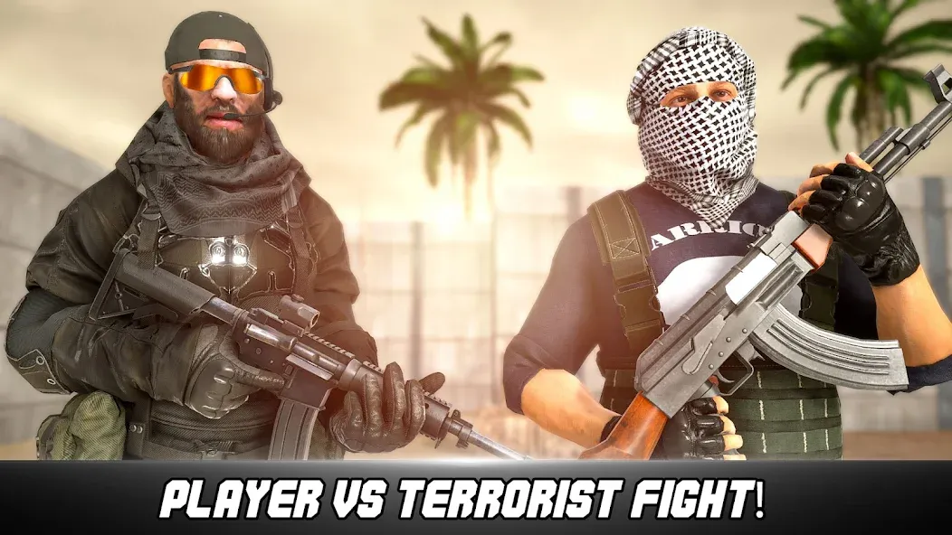Army Commando Shooting Games [MOD: безлимитные патроны и усиленное оружие] на Андроид — скриншот 1