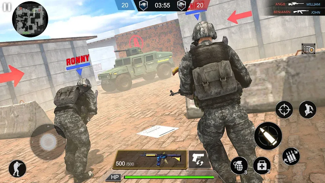 Army Commando Shooting Games [MOD: безлимитные патроны и усиленное оружие] на Андроид — скриншот 3