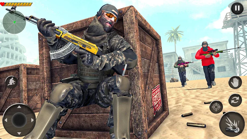 Army Commando Shooting Games [MOD: безлимитные патроны и усиленное оружие] на Андроид — скриншот 5