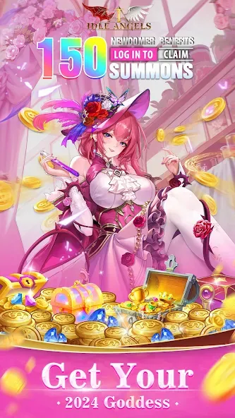 Скачать взлом Idle Angels: Goddess' Warfare [MOD: безлимитные ресурсы и усиленные героини] — скриншот 1