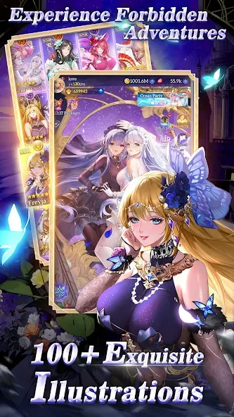 Скачать взлом Idle Angels: Goddess' Warfare [MOD: безлимитные ресурсы и усиленные героини] — скриншот 2