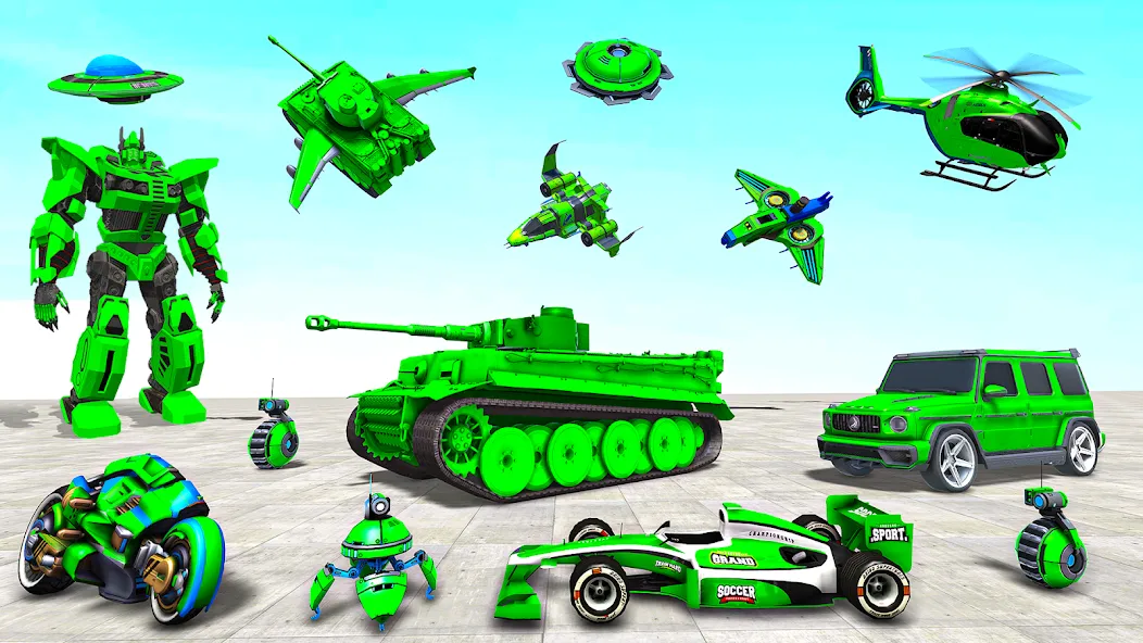 Tank Robot Game Army Games [MOD: мощные роботы и бесконечные боеприпасы] — Скачать бесплатно (APK) — скриншот 2