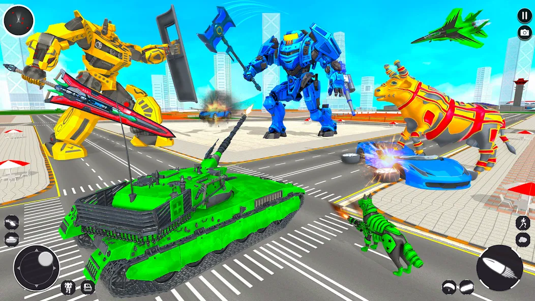 Tank Robot Game Army Games [MOD: мощные роботы и бесконечные боеприпасы] — Скачать бесплатно (APK) — скриншот 4