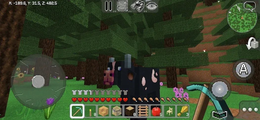 Скачать MultiCraft — Build and Mine! [MOD: безлимитные ресурсы и всё открыто] на телефон — скриншот 3