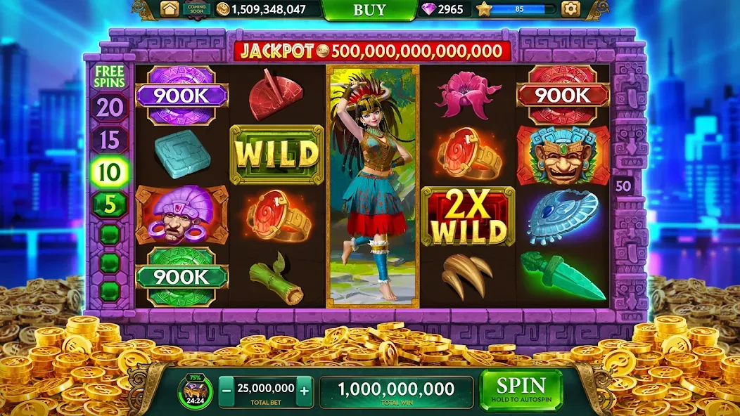 Скачать ARK Casino - Vegas Slots Game [MOD: безлимитные фишки и джекпоты] на телефон — скриншот 3