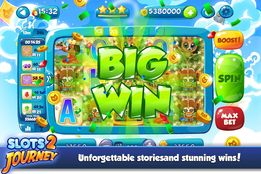 Slots Journey 2: Vegas Casino [MOD: безлимитные монеты и бонусы] — Скачать бесплатно (APK) — скриншот 4