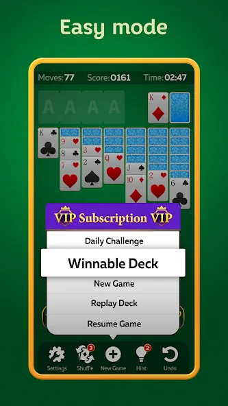 Solitaire Play - Card Klondike [MOD: без рекламы и безлимитные подсказки] на Андроид — скриншот 4