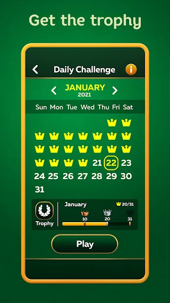 Solitaire Play - Card Klondike [MOD: без рекламы и безлимитные подсказки] на Андроид — скриншот 5