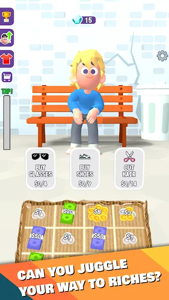 Взломанная Street Life: Merge Tap Clicker [MOD: безлимитные деньги и энергия] на Андроид — скриншот 2