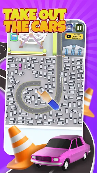Скачать Parking Jam: Car Parking Games [MOD: без рекламы и все уровни открыты] — скриншот 5