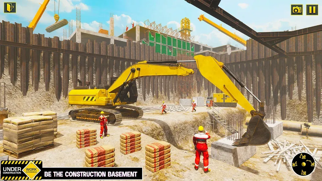 Скачать Excavator Simulator Crane Game [MOD: безлимитные деньги и топливо] — скриншот 3
