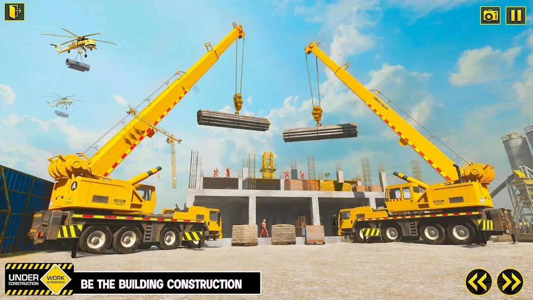 Скачать Excavator Simulator Crane Game [MOD: безлимитные деньги и топливо] — скриншот 4