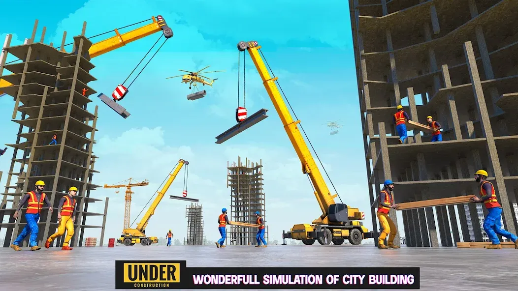 Скачать Excavator Simulator Crane Game [MOD: безлимитные деньги и топливо] — скриншот 5