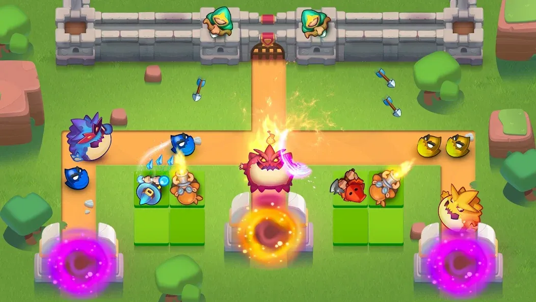 Скачать Rush Royale: Tower Defense TD [MOD: безлимитные ресурсы и усиленные башни] на телефон — скриншот 2