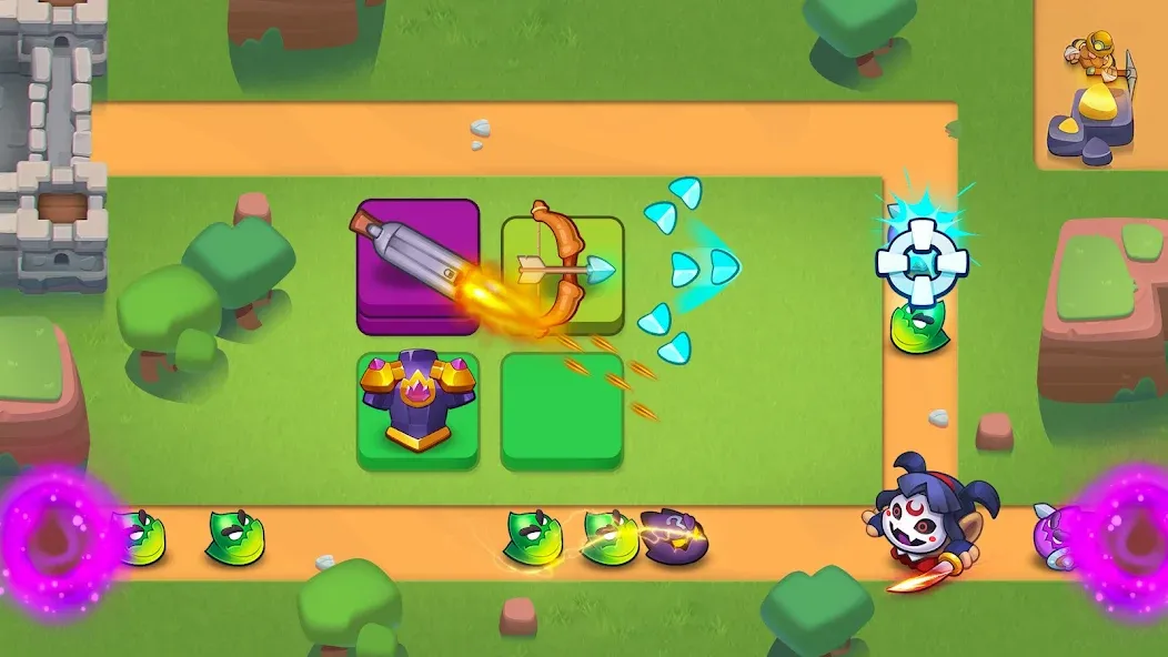 Скачать Rush Royale: Tower Defense TD [MOD: безлимитные ресурсы и усиленные башни] на телефон — скриншот 4