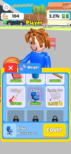 Lifting Hero [MOD: много силы и быстрый прогресс] (Бесплатно / APK) — скриншот 2