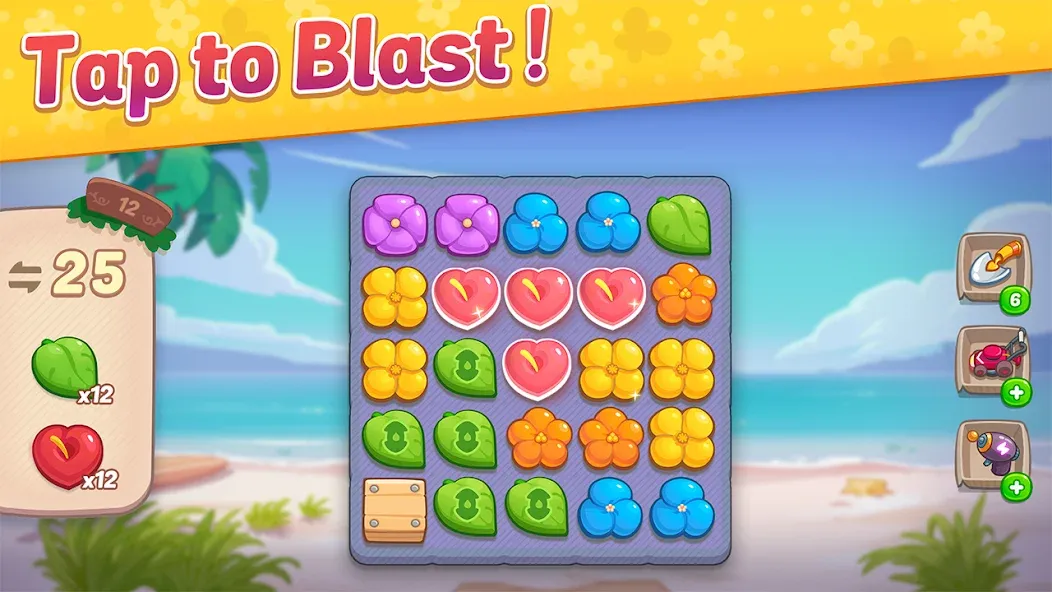 Скачать взлом Ohana Island: Blast & Build [MOD: безлимитные деньги и бустеры] — скриншот 5