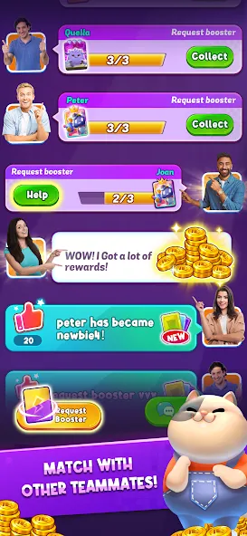 Скачать Match Club : PvP Match3 [MOD: безлимитные монеты и бустеры] — скриншот 2
