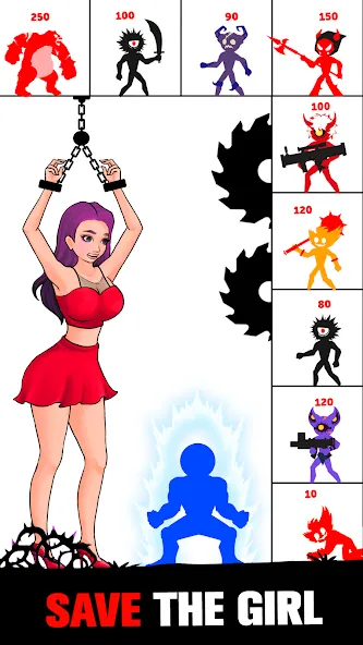 Скачать взлом Stick Fight: Endless Battle [MOD: безлимитные монеты и оружие] — скриншот 4