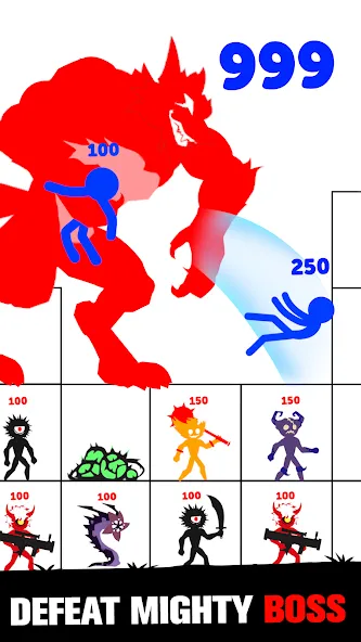 Скачать взлом Stick Fight: Endless Battle [MOD: безлимитные монеты и оружие] — скриншот 5
