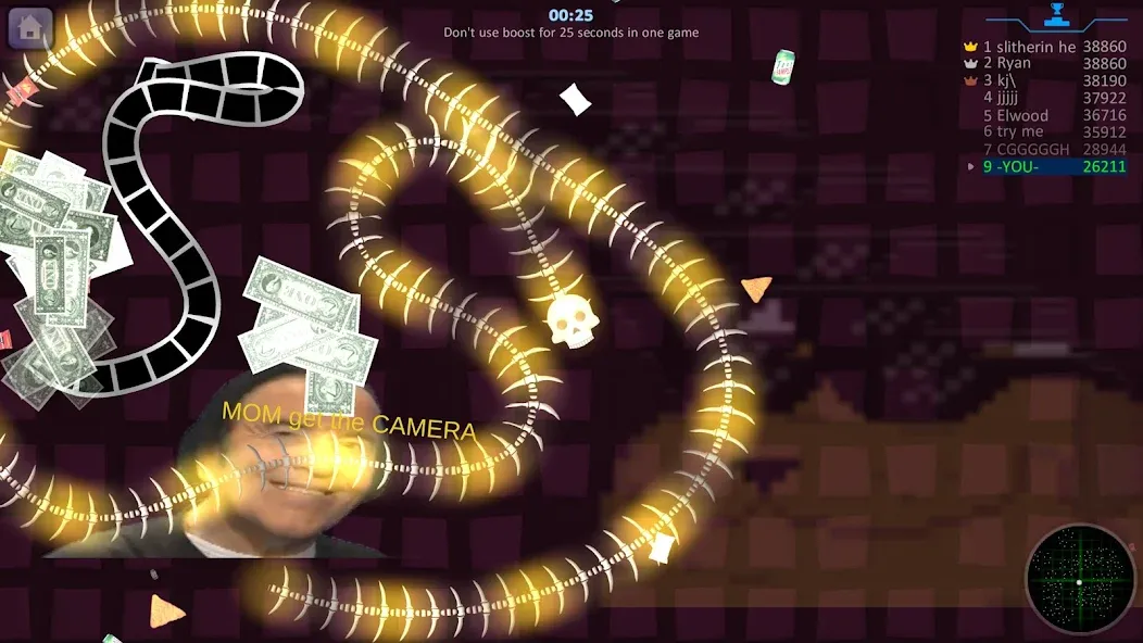 Snake Hunt: Worm io Games Zone [MOD: безлимитные деньги и усиленные бонусы] последняя версия — скриншот 3