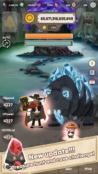 Взломанная Woodcutter: Idle Clicker [MOD: много денег и быстрый прогресс] на Андроид — скриншот 1