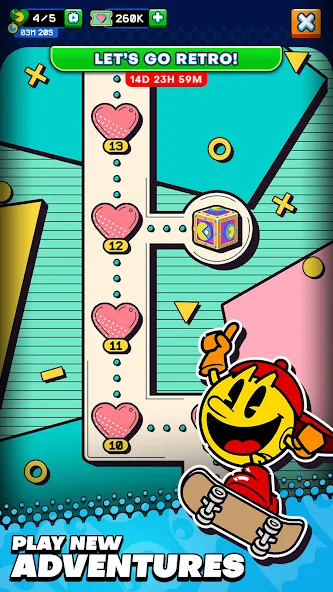 Взломанная PAC-MAN [MOD: бесконечные жизни и усиленные бонусы] на Андроид — скриншот 2