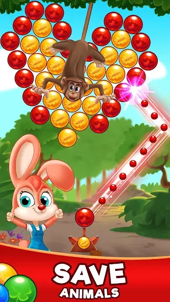 Взломанная Bubble Friends Bubble Shooter [MOD: безлимитные монеты и жизни] на Андроид — скриншот 2