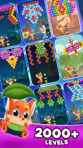 Взломанная Bubble Friends Bubble Shooter [MOD: безлимитные монеты и жизни] на Андроид — скриншот 5