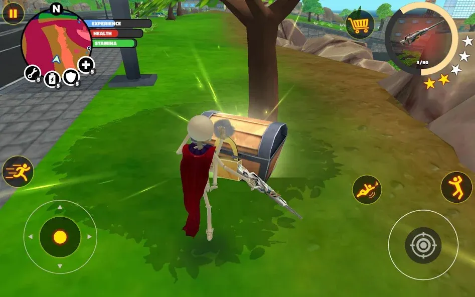 Взломанная Stick Superhero [MOD: безлимитные деньги и усиленный герой] на Андроид — скриншот 4