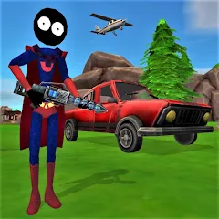 Взломанная Stick Superhero [MOD: безлимитные деньги и усиленный герой] на Андроид