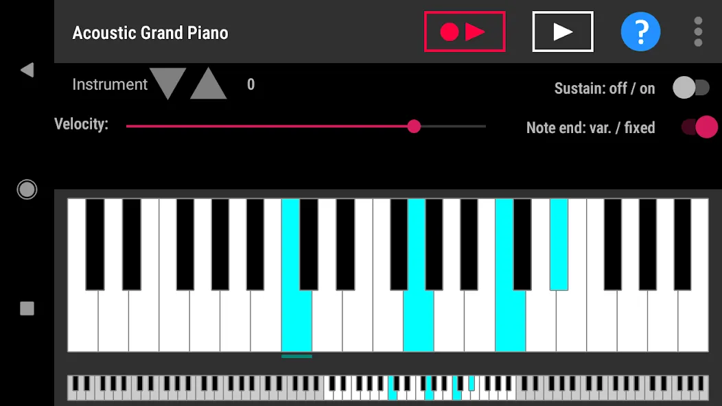 Взломанная Simple piano with recorder [MOD: открыты все инструменты и ноты] на Андроид — скриншот 1