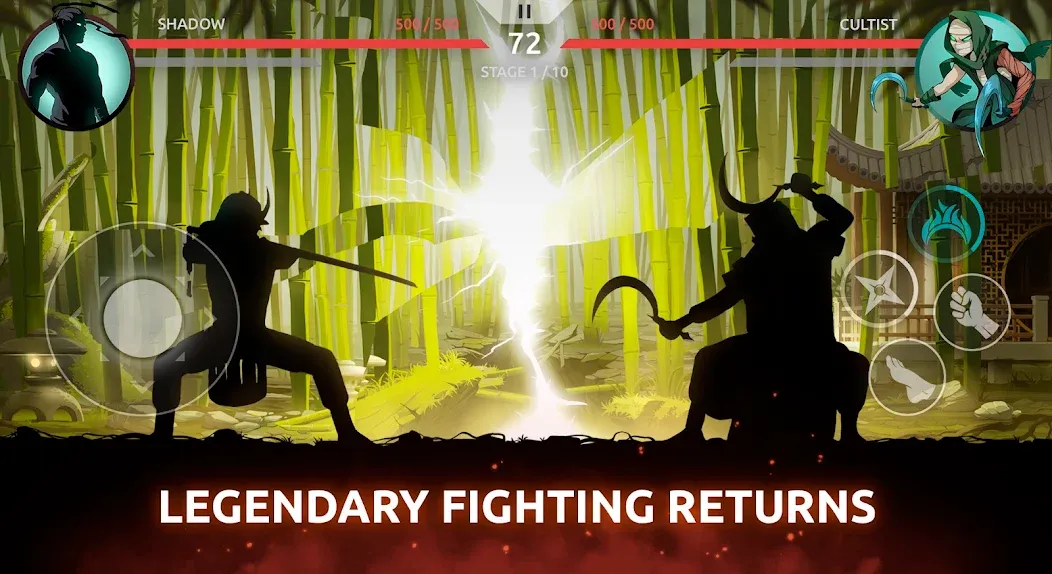 Shades: Shadow Fight Roguelike [MOD: безлимитные ресурсы и усиленные персонажи] последняя версия — скриншот 1