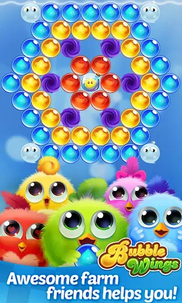Bubble Wings: bubble shooter [MOD: безлимитные жизни и монеты] — Скачать бесплатно (APK) — скриншот 4