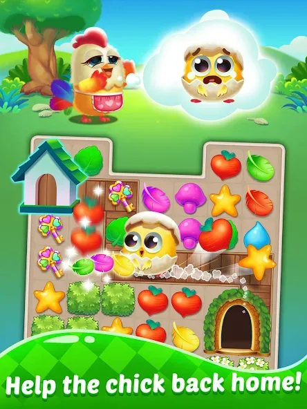 Puzzle Wings: match 3 games [MOD: безлимитные жизни и подсказки] на Андроид — скриншот 3
