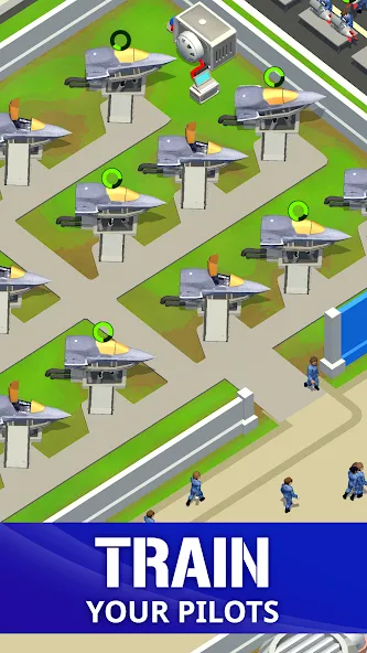 Idle Air Force Base [MOD: много денег и все улучшения] последняя версия — скриншот 2