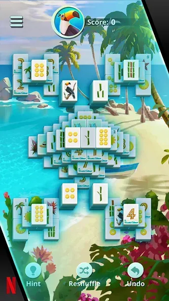 Скачать NETFLIX Mahjong Solitaire [MOD: без рекламы и все уровни открыты] на телефон — скриншот 3
