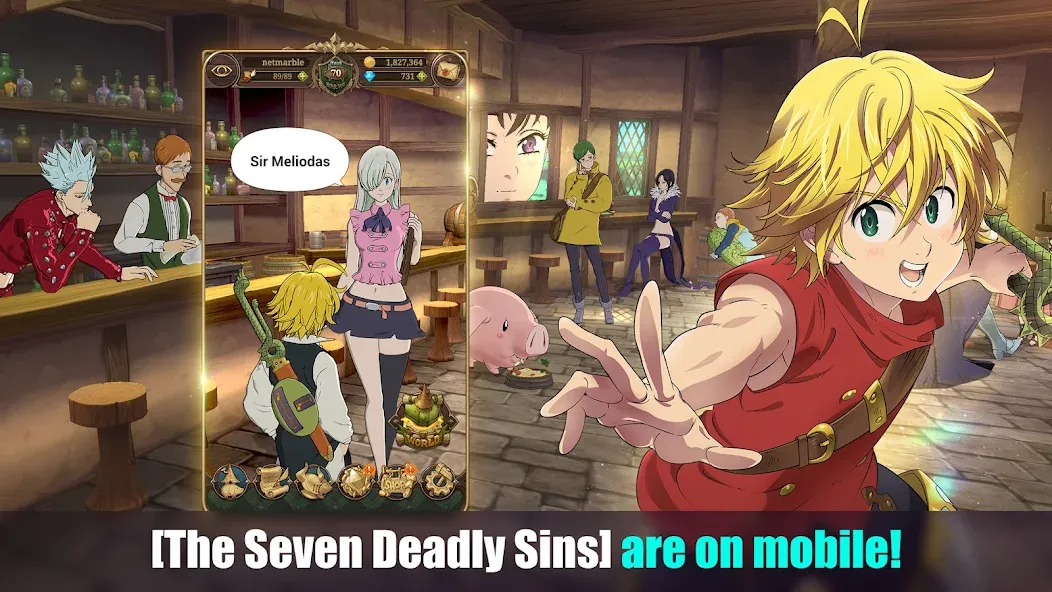 The Seven Deadly Sins [MOD: безлимитные ресурсы и усиленные герои] (Бесплатно / APK) — скриншот 1